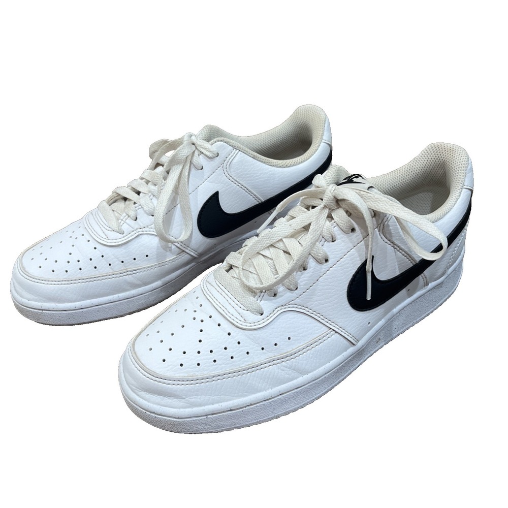 Nike Court Vision Low White & Black Athletic Sneakers Womens 9 Everyday Shoes